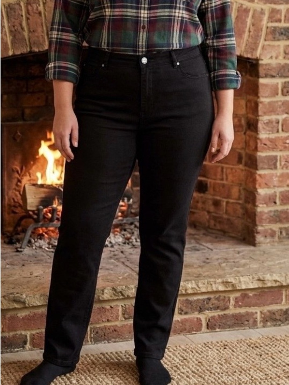 Gloria Vanderbilt Black Straight Leg High-Rise Jeans